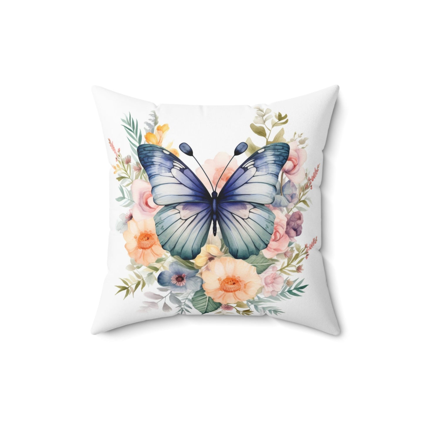 Spun Polyester Square Pillow - Butterfly - JennyCool