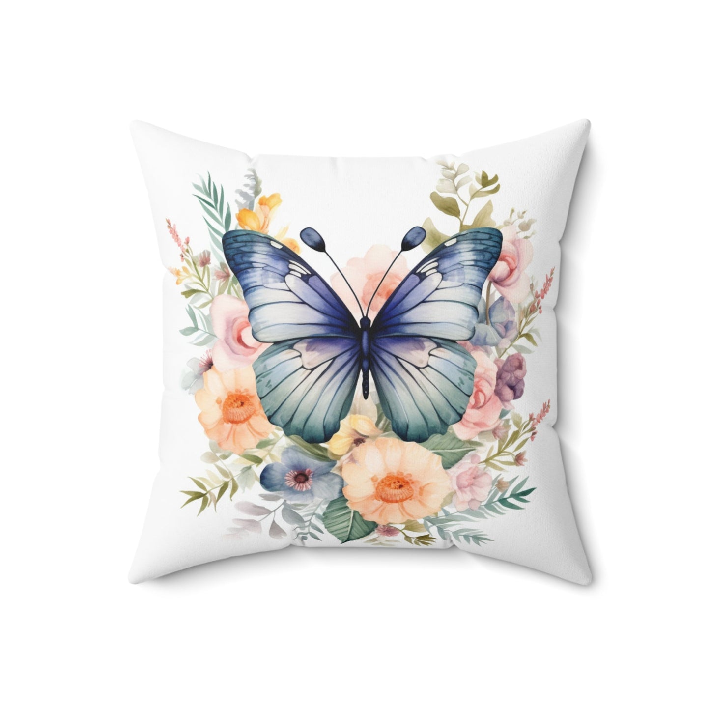 Spun Polyester Square Pillow - Butterfly - JennyCool