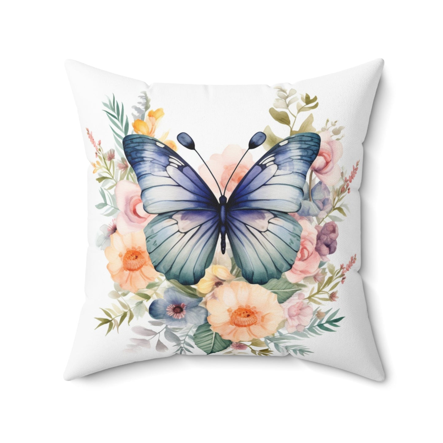 Spun Polyester Square Pillow - Butterfly - JennyCool