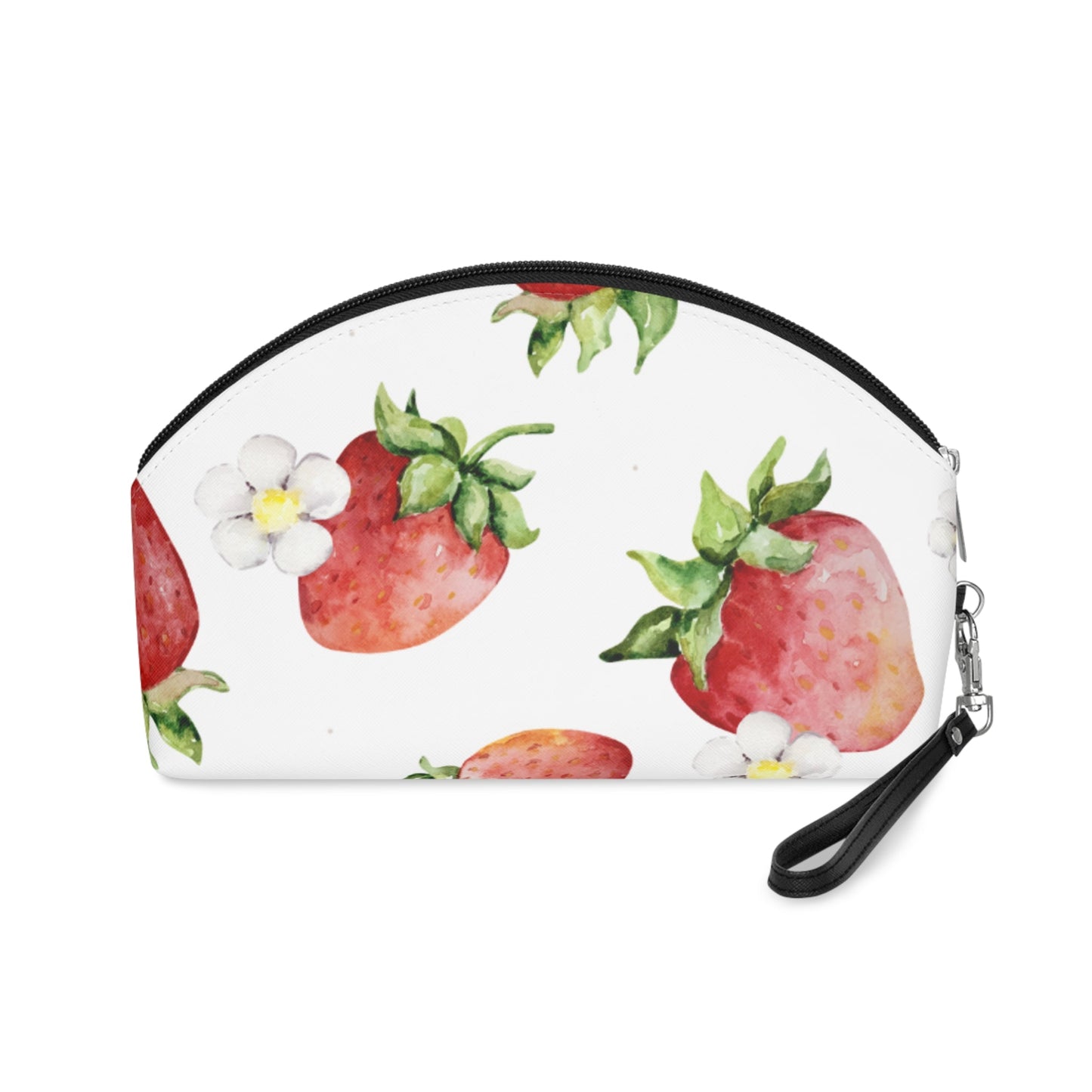 Strawberry Floral Makeup Bag – Cute Strawberry Cosmetic Pouch - JennyCool