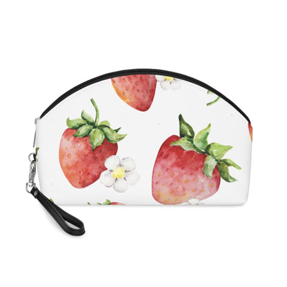 Strawberry Floral Makeup Bag – Cute Strawberry Cosmetic Pouch - JennyCool