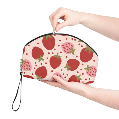 Strawberry Pattern Makeup Bag – Cute Fruit Cosmetic Pouch - JennyCool
