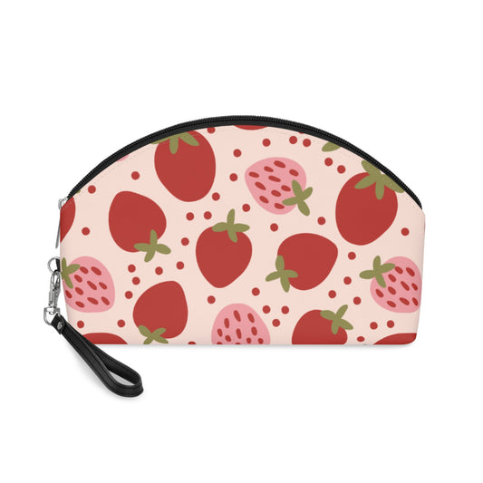 Strawberry Pattern Makeup Bag – Cute Fruit Cosmetic Pouch - JennyCool