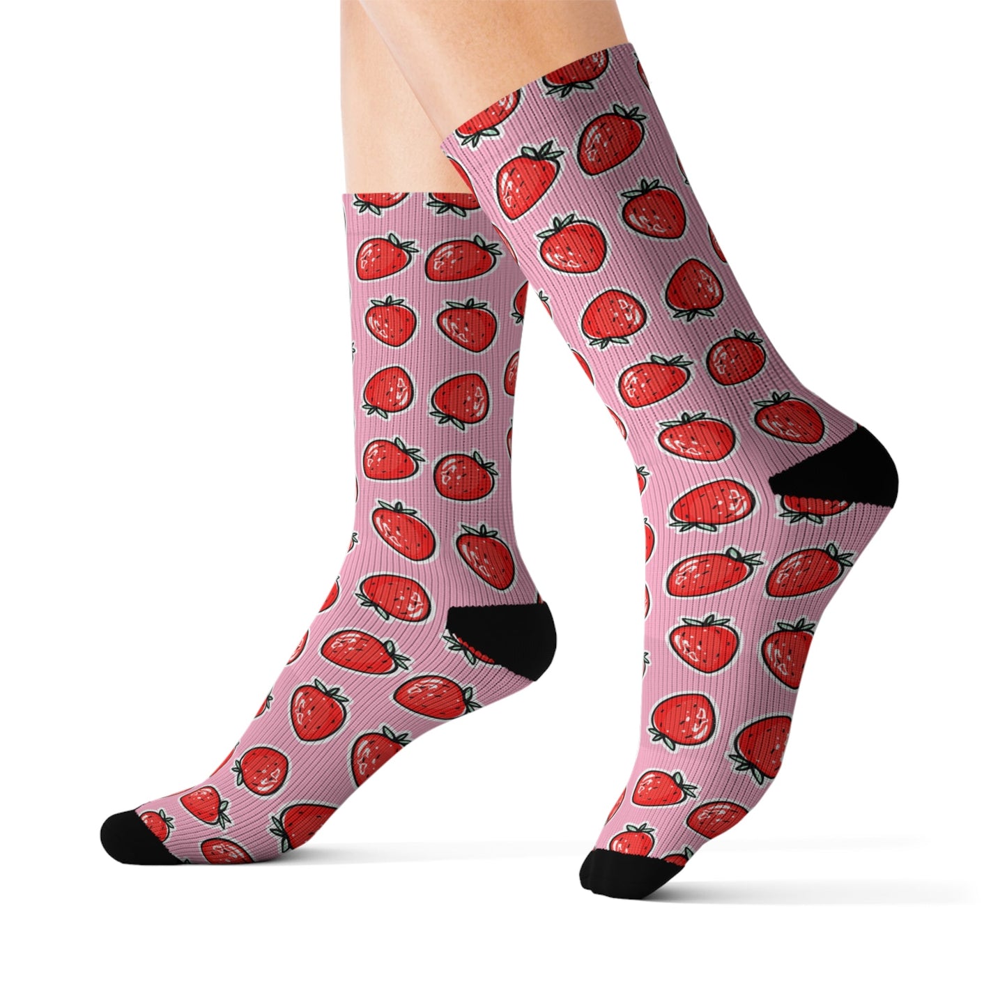 Strawberry Socks - Sublimation - JennyCool