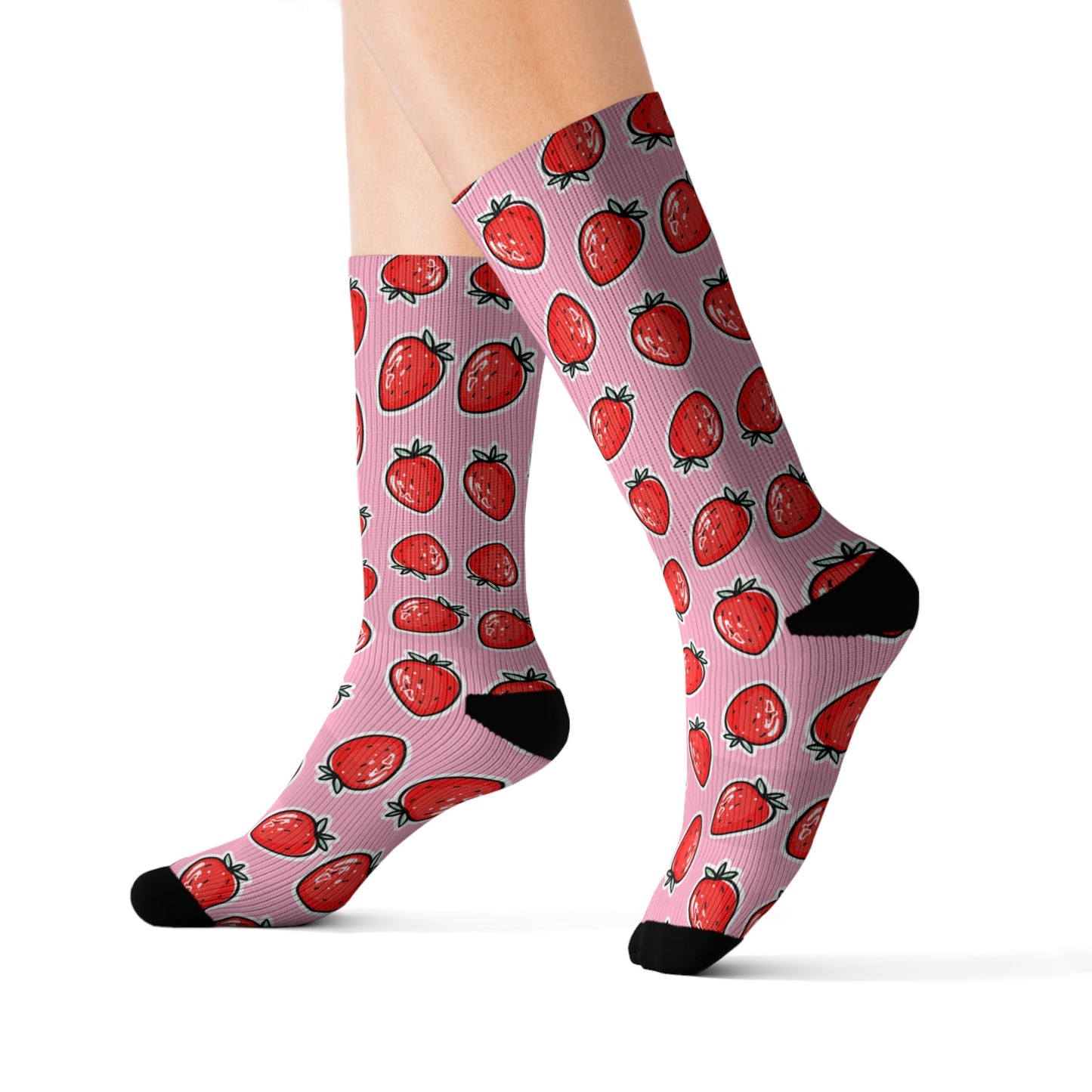 Strawberry Socks - Sublimation - JennyCool
