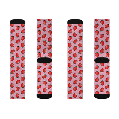 Strawberry Socks - Sublimation - JennyCool