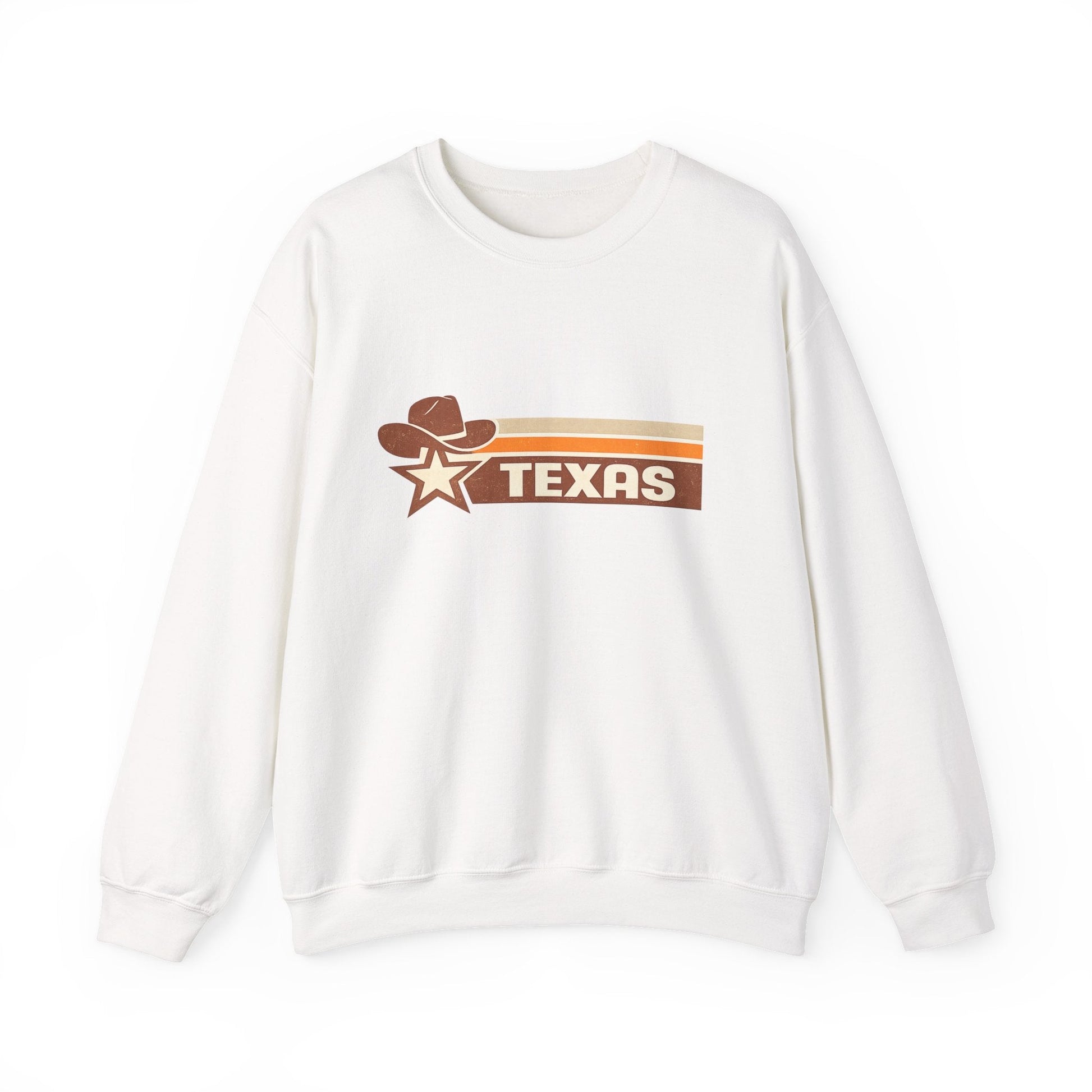 Texas Retro Sunset Crewneck Sweatshirt – Vintage Western Graphic Pullover - JennyCool