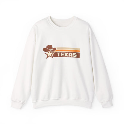 Texas Retro Sunset Crewneck Sweatshirt – Vintage Western Graphic Pullover - JennyCool