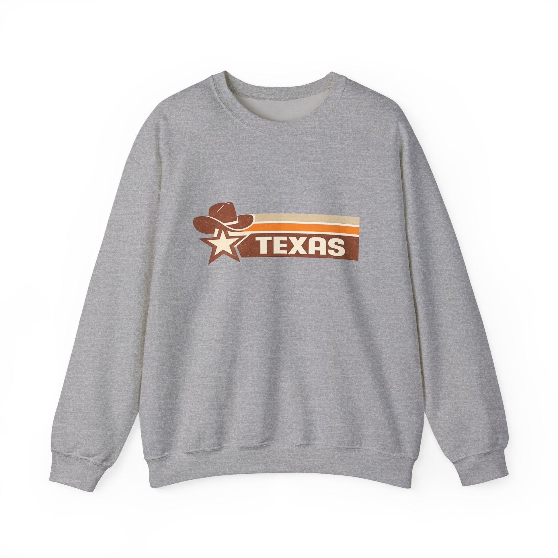 Texas Retro Sunset Crewneck Sweatshirt – Vintage Western Graphic Pullover - JennyCool