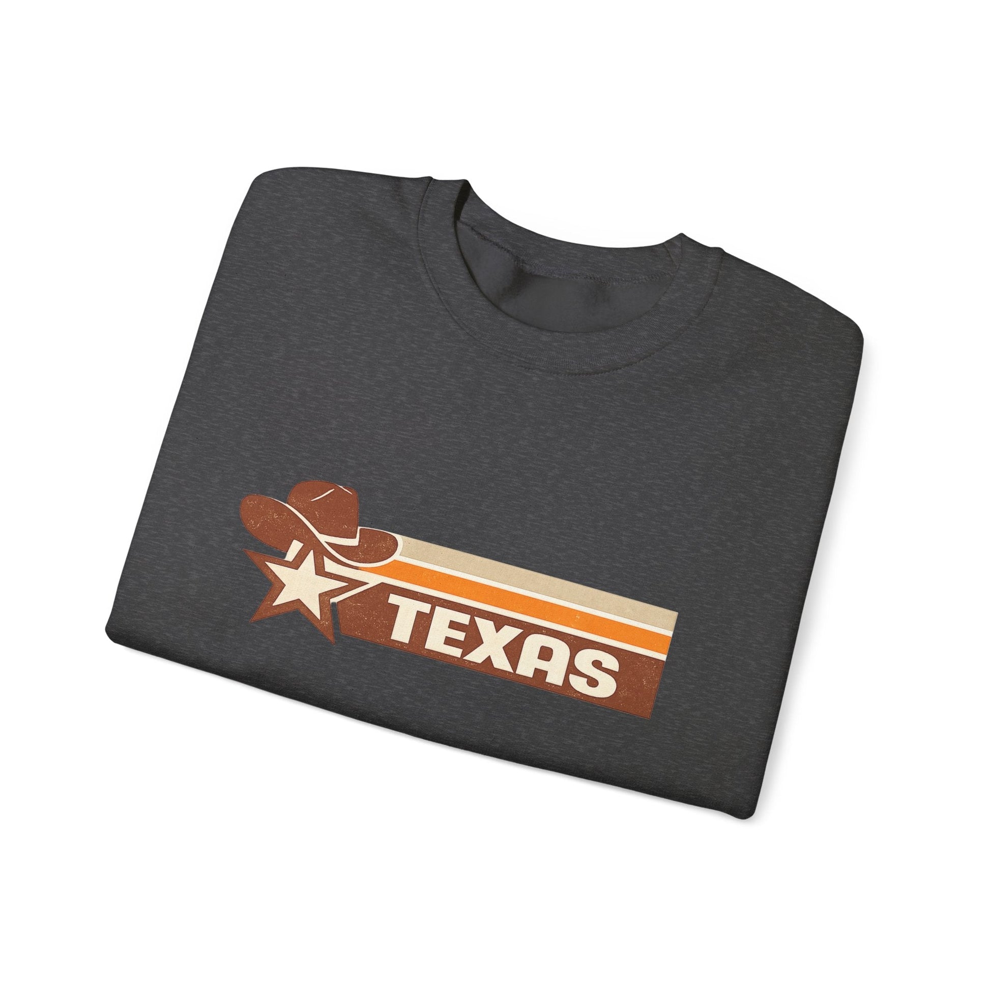 Texas Retro Sunset Crewneck Sweatshirt – Vintage Western Graphic Pullover - JennyCool