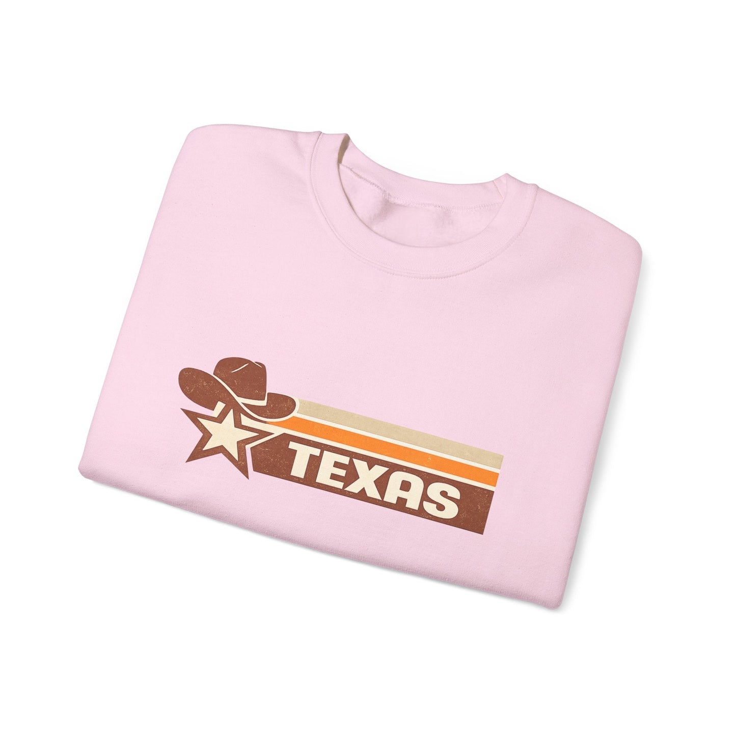 Texas Retro Sunset Crewneck Sweatshirt – Vintage Western Graphic Pullover - JennyCool