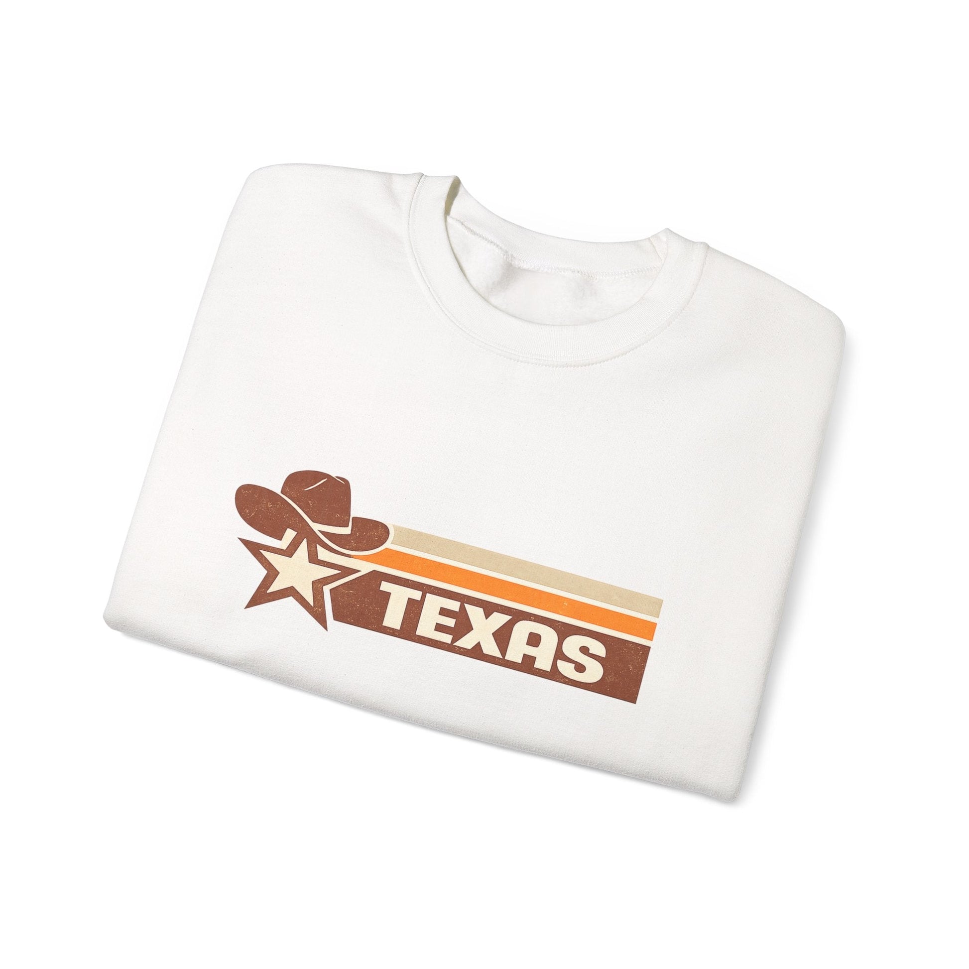 Texas Retro Sunset Crewneck Sweatshirt – Vintage Western Graphic Pullover - JennyCool