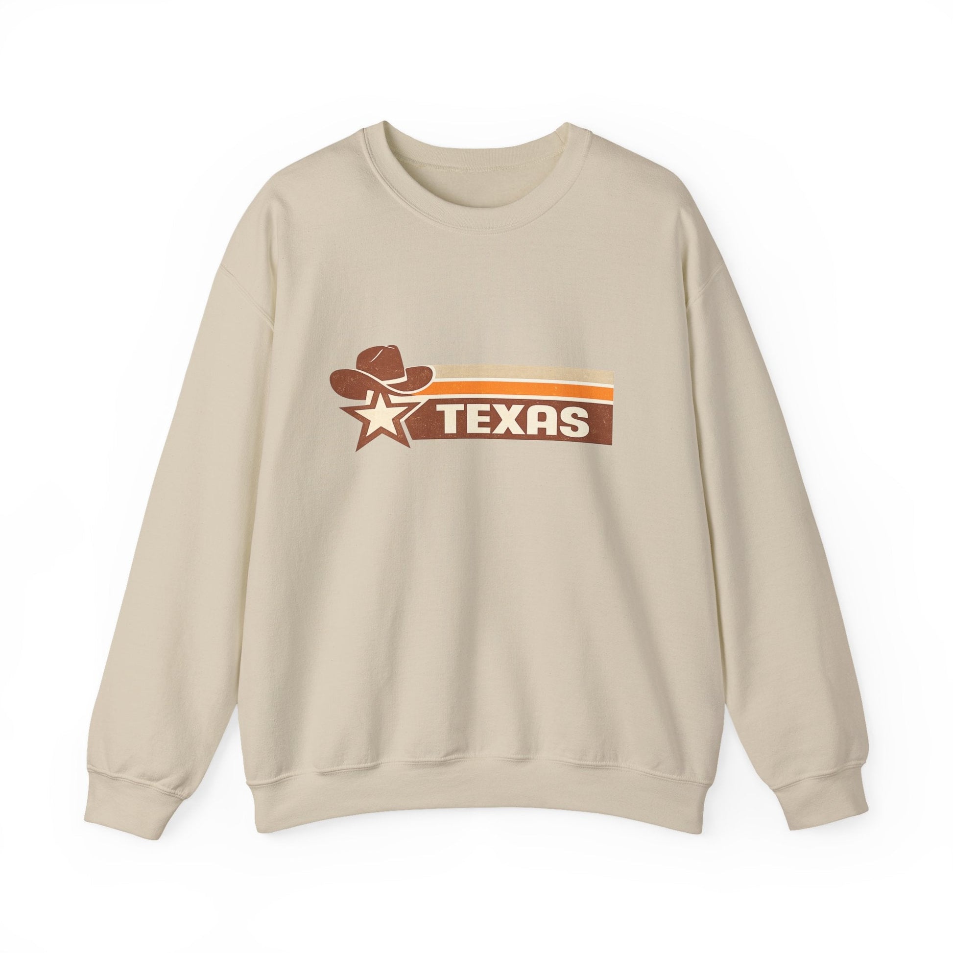 Texas Retro Sunset Crewneck Sweatshirt – Vintage Western Graphic Pullover - JennyCool