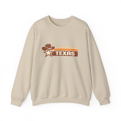 Texas Retro Sunset Crewneck Sweatshirt – Vintage Western Graphic Pullover - JennyCool