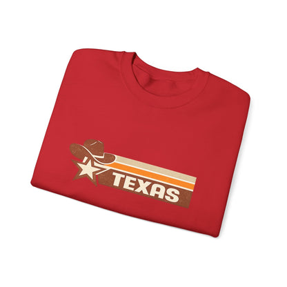 Texas Retro Sunset Crewneck Sweatshirt – Vintage Western Graphic Pullover - JennyCool