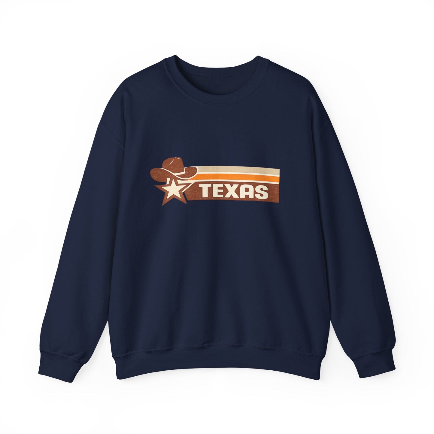 Texas Retro Sunset Crewneck Sweatshirt – Vintage Western Graphic Pullover - JennyCool