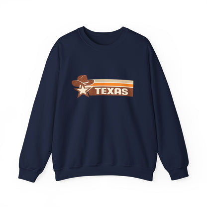 Texas Retro Sunset Crewneck Sweatshirt – Vintage Western Graphic Pullover - JennyCool