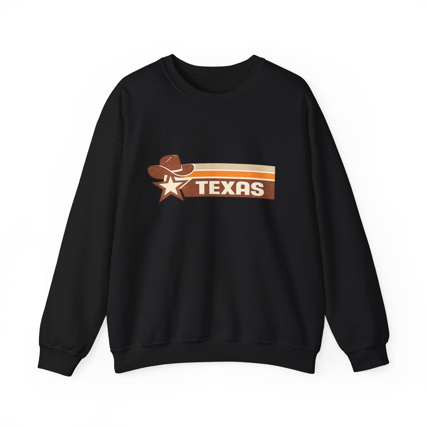 Texas Retro Sunset Crewneck Sweatshirt – Vintage Western Graphic Pullover - JennyCool