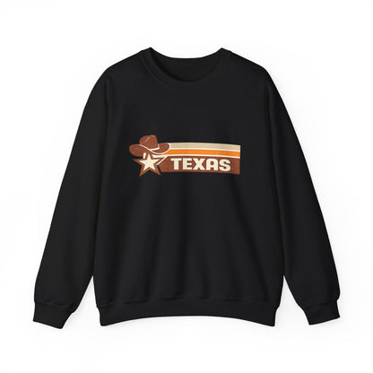 Texas Retro Sunset Crewneck Sweatshirt – Vintage Western Graphic Pullover - JennyCool