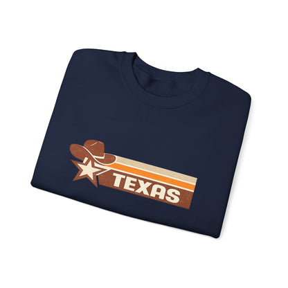 Texas Retro Sunset Crewneck Sweatshirt – Vintage Western Graphic Pullover - JennyCool