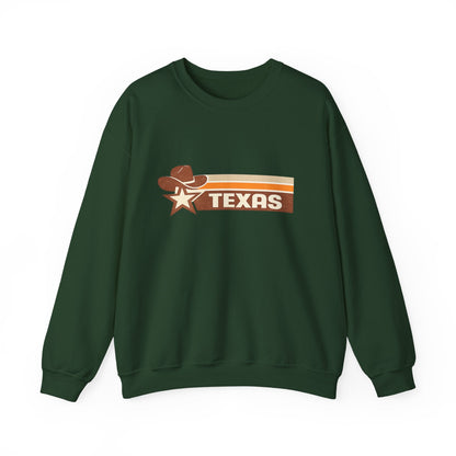 Texas Retro Sunset Crewneck Sweatshirt – Vintage Western Graphic Pullover - JennyCool