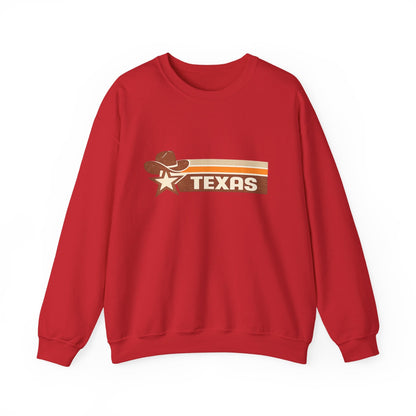 Texas Retro Sunset Crewneck Sweatshirt – Vintage Western Graphic Pullover - JennyCool