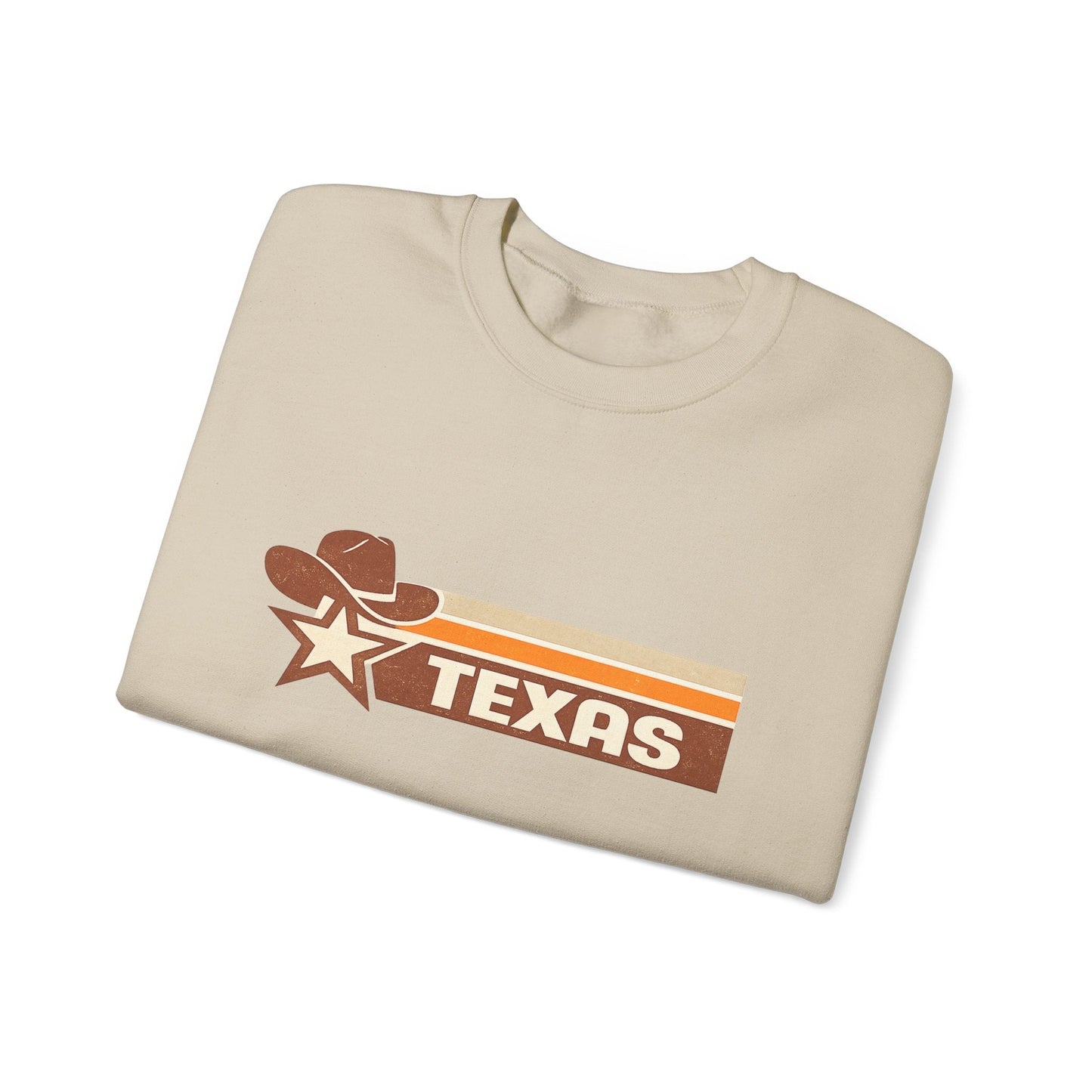 Texas Retro Sunset Crewneck Sweatshirt – Vintage Western Graphic Pullover - JennyCool