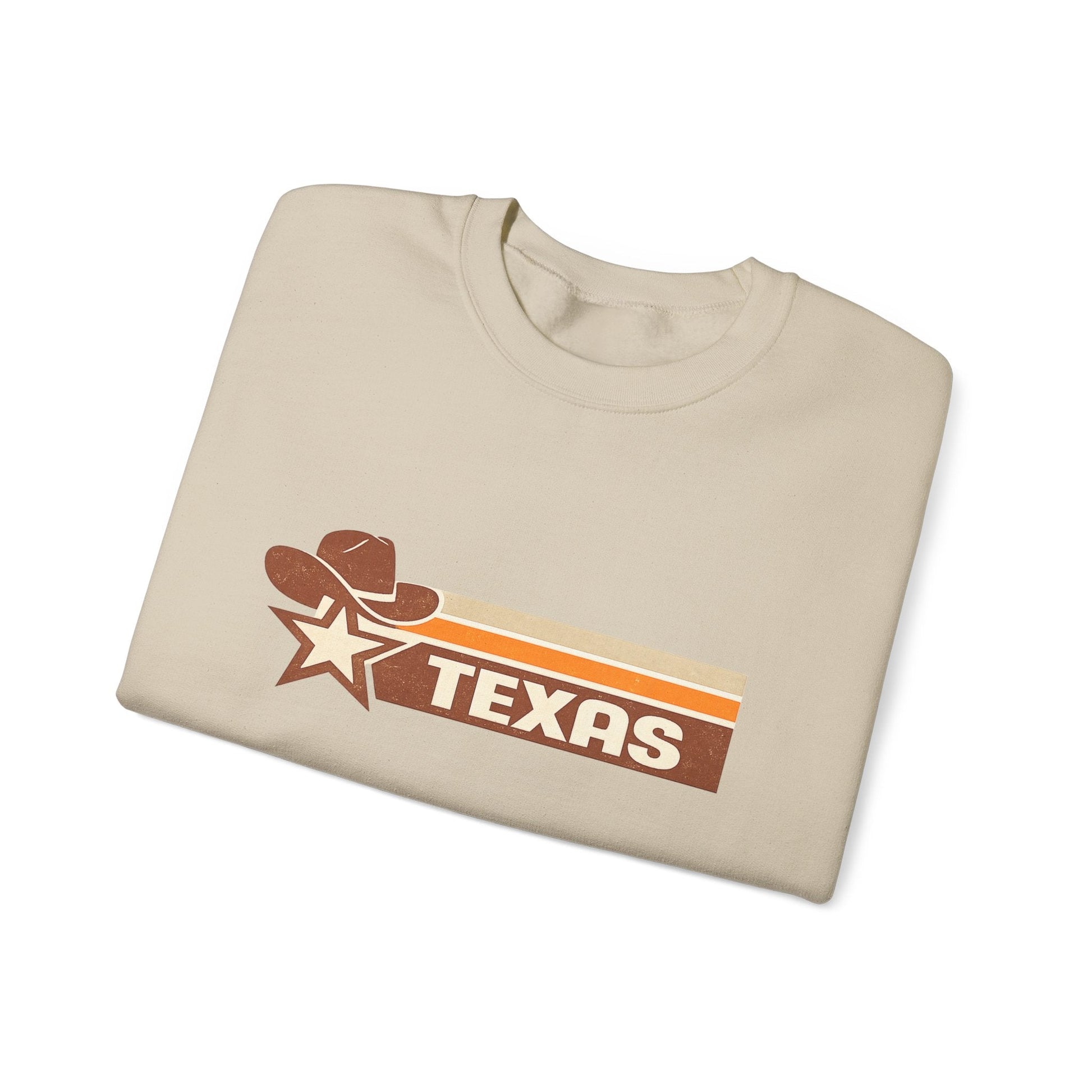 Texas Retro Sunset Crewneck Sweatshirt – Vintage Western Graphic Pullover - JennyCool