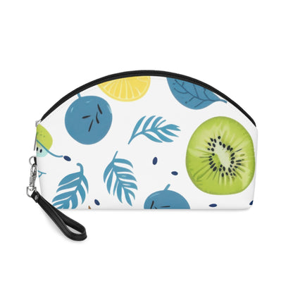 Tropical Fruit Makeup Bag – Kiwi Lemon Pear Cosmetic Pouch with Wrist Strap | Travel Beauty Organizer | Mother’s Day Gift - JennyCool