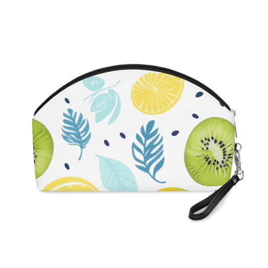 Tropical Fruit Makeup Bag – Kiwi Lemon Pear Cosmetic Pouch with Wrist Strap | Travel Beauty Organizer | Mother’s Day Gift - JennyCool
