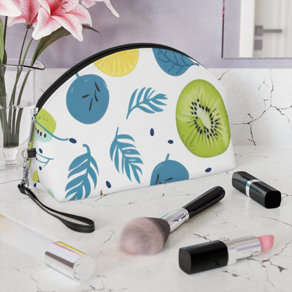 Tropical Fruit Makeup Bag – Kiwi Lemon Pear Cosmetic Pouch with Wrist Strap | Travel Beauty Organizer | Mother’s Day Gift - JennyCool