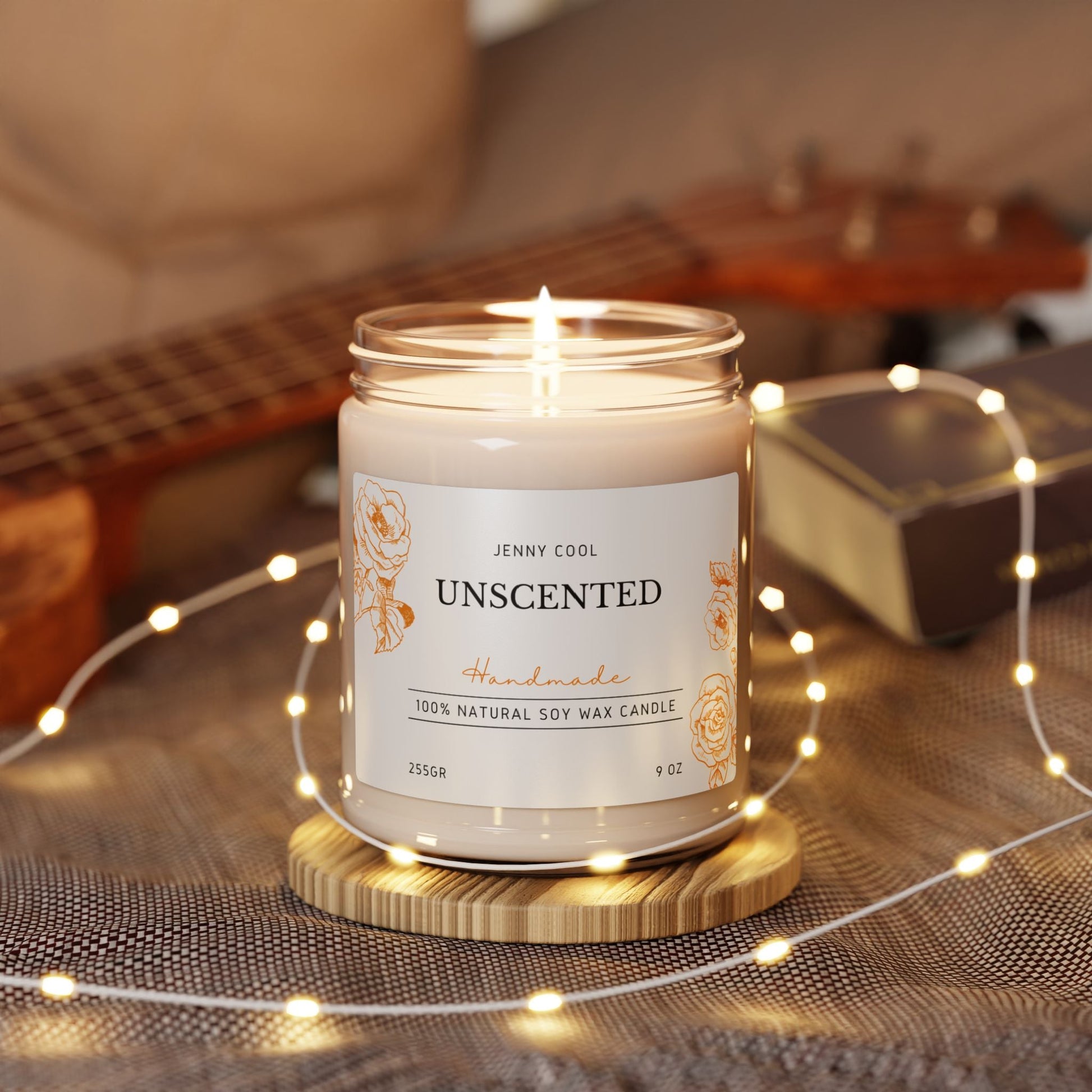 UnScented Soy Candle, 9oz - JennyCool
