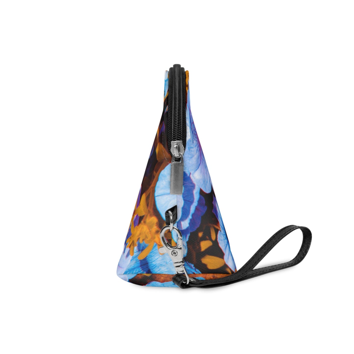 Vibrant Floral Makeup Bag – Colorful Petunia Cosmetic Pouch, Faux Leather Travel Makeup Organizer - JennyCool