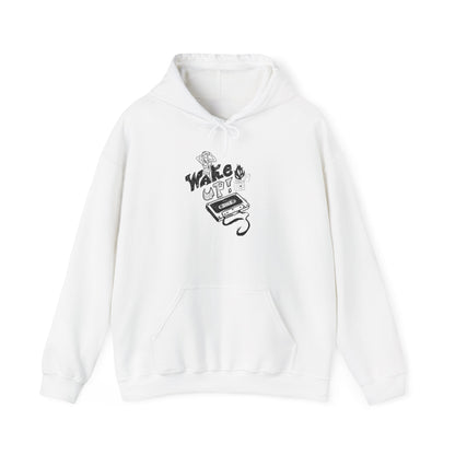 Wake Up Retro Cassette Hoodie – Vintage Streetwear Graphic Sweatshirt - JennyCool