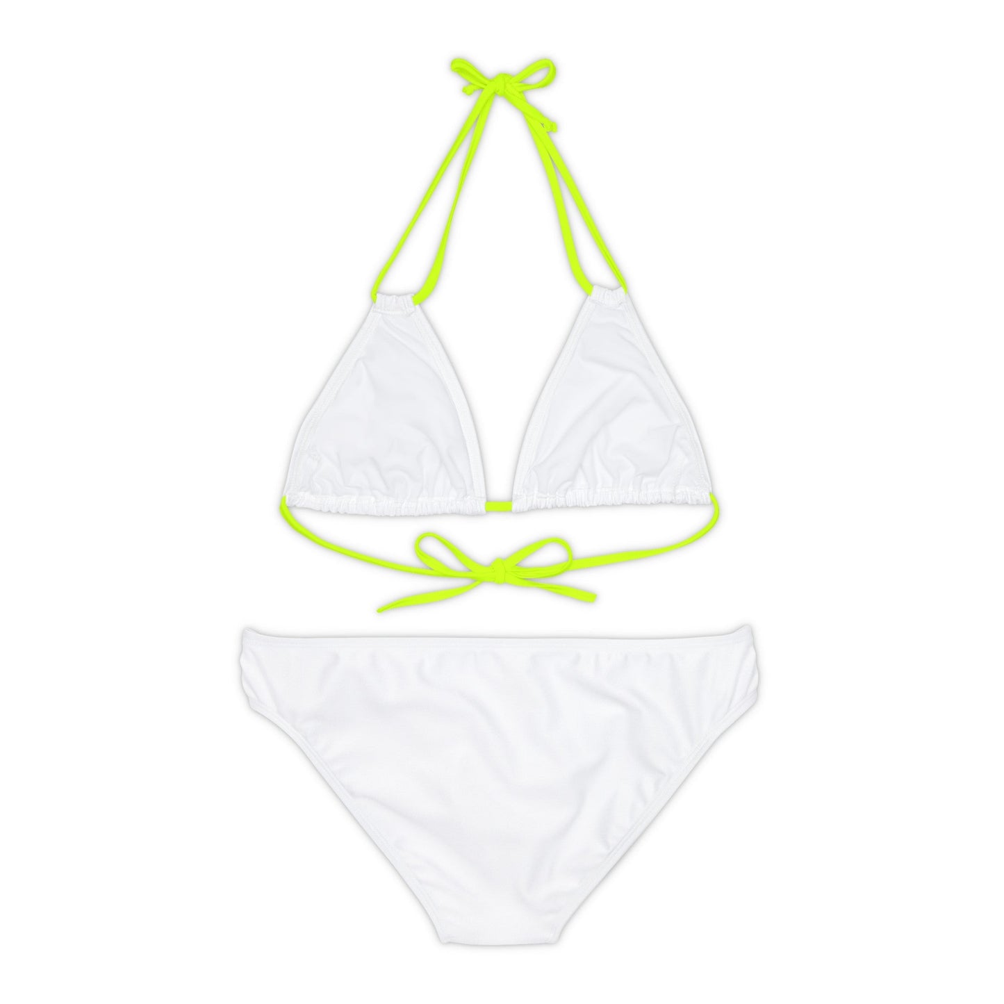 White Strappy Bikini Set (AOP) with Butterfly design - JennyCool
