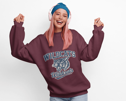 Wildcats College Sweatshirt – Retro Varsity Graphic Crewneck - JennyCool
