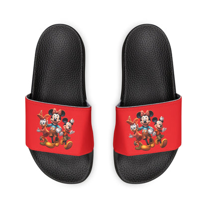 Women's PU Slide Sandals with Disney Characters - JennyCool