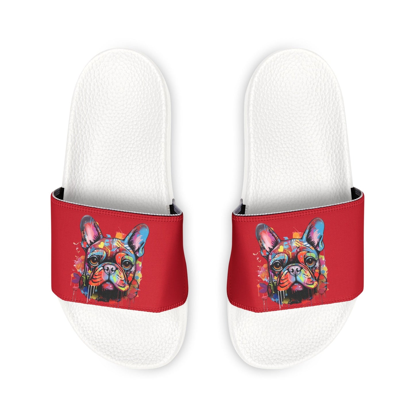 Women's PU Slide Sandals with Graffiti Dog - JennyCool