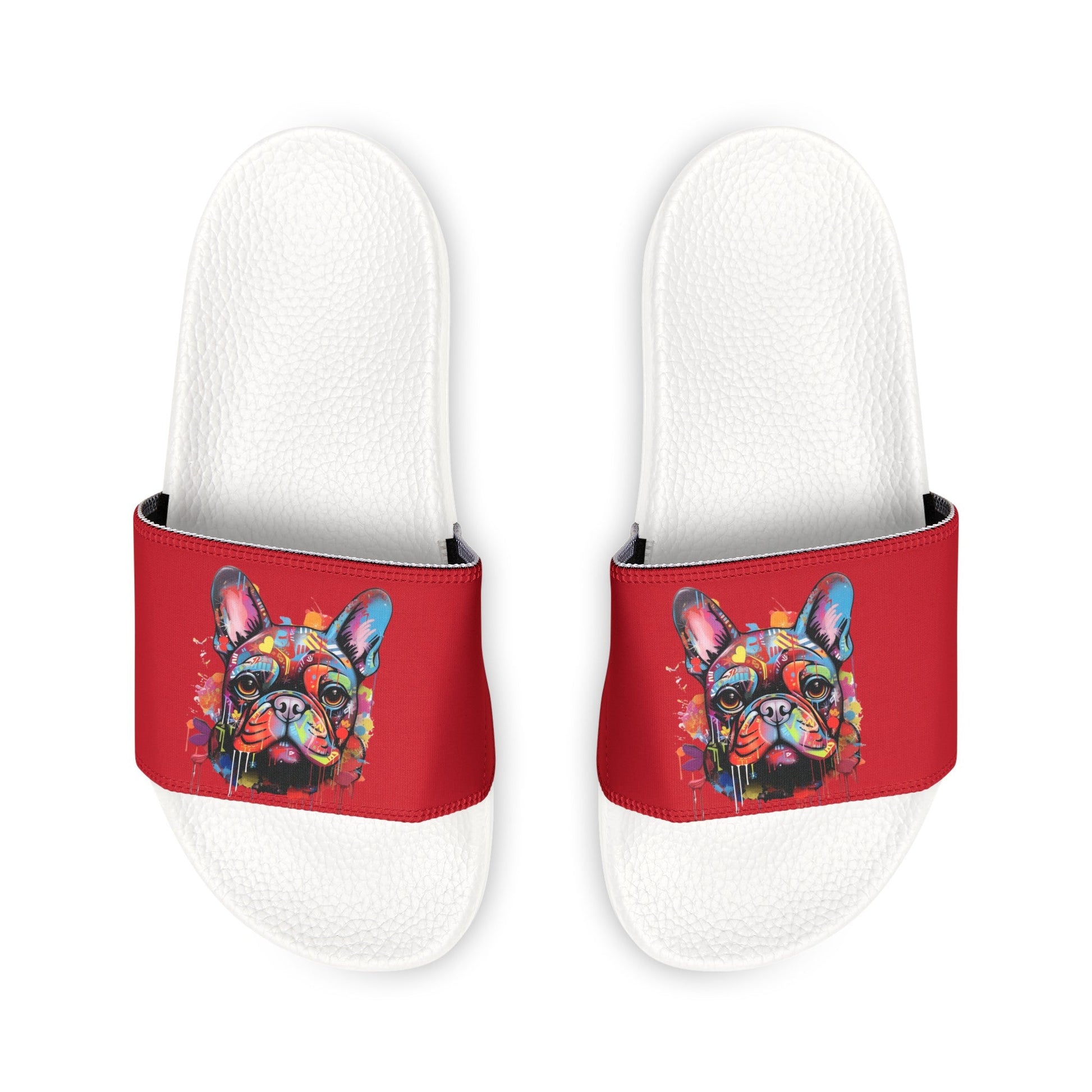 Women's PU Slide Sandals with Graffiti Dog - JennyCool