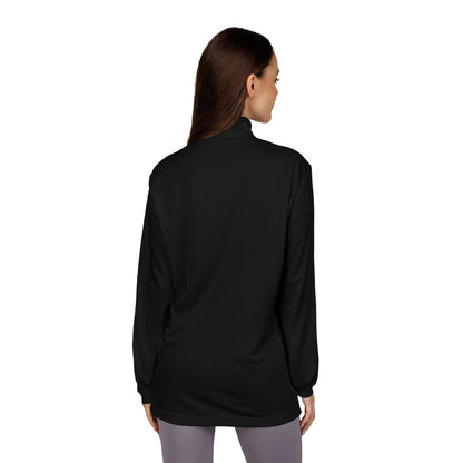 Women’s White JC Embroidered Quarter - Zip – Lightweight Athletic Pullover | Jenny Cool x adidas - JennyCool