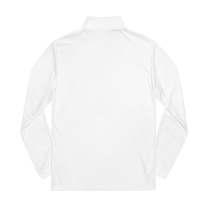 Women’s White JC Embroidered Quarter - Zip – Lightweight Athletic Pullover | Jenny Cool x adidas - JennyCool