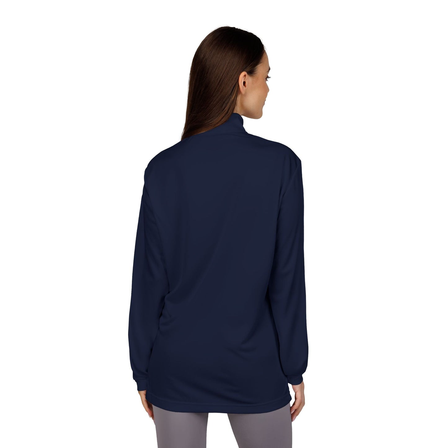 Women’s White JC Embroidered Quarter - Zip – Lightweight Athletic Pullover | Jenny Cool x adidas - JennyCool