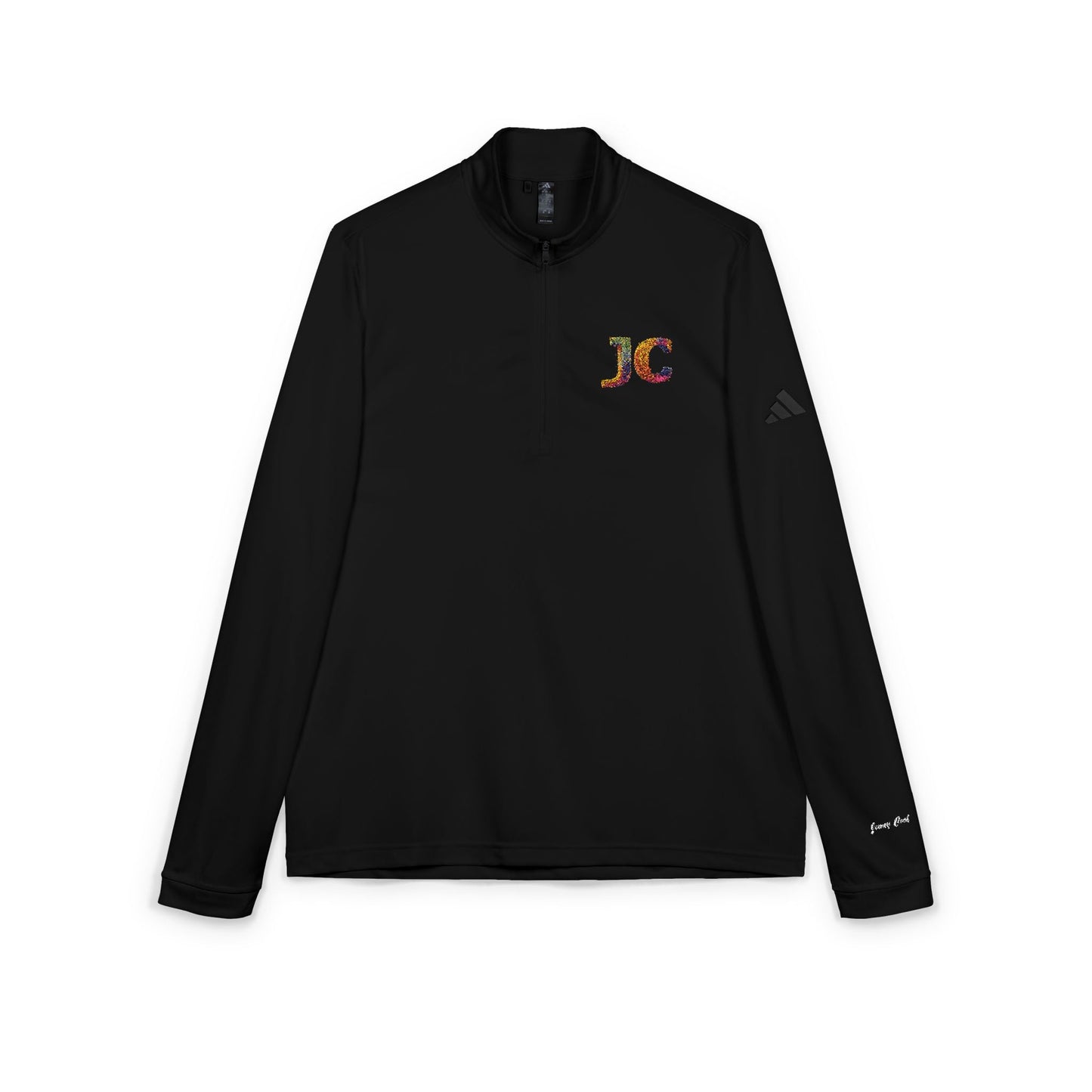Women’s White JC Embroidered Quarter - Zip – Lightweight Athletic Pullover | Jenny Cool x adidas - JennyCool