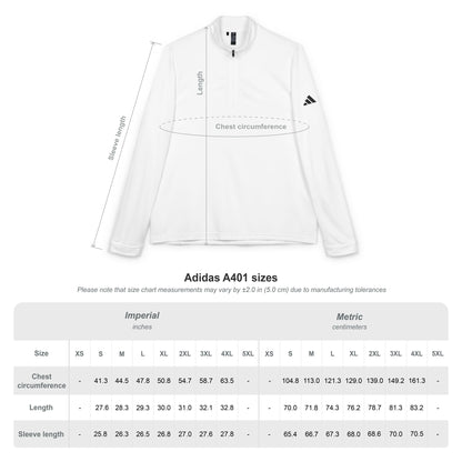 Women’s White JC Embroidered Quarter - Zip – Lightweight Athletic Pullover | Jenny Cool x adidas - JennyCool