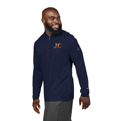 Women’s White JC Embroidered Quarter - Zip – Lightweight Athletic Pullover | Jenny Cool x adidas - JennyCool