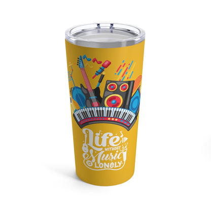 Yellow Tumbler for Music Lovers 20oz - JennyCool