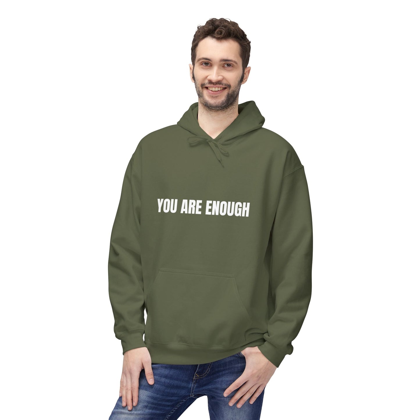 You Are Enough Hoodie – Inspirational Front & Back Quote Unisex Hoodie - JennyCool