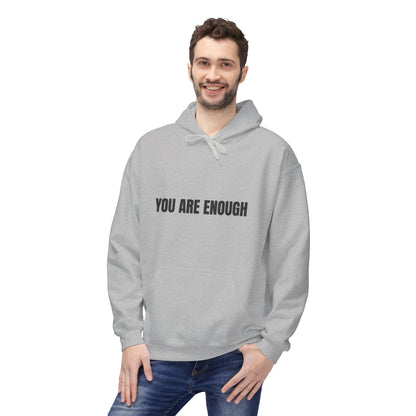 You Are Enough Hoodie – Inspirational Front & Back Quote Unisex Hoodie - JennyCool