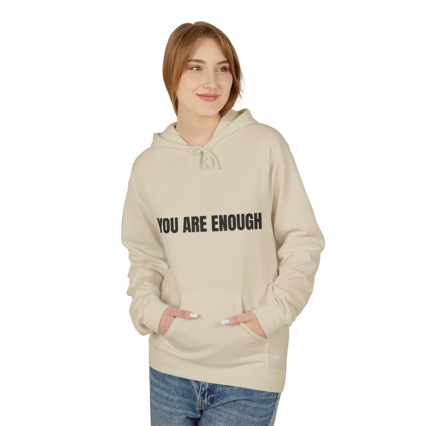 You Are Enough Hoodie – Inspirational Front & Back Quote Unisex Hoodie - JennyCool