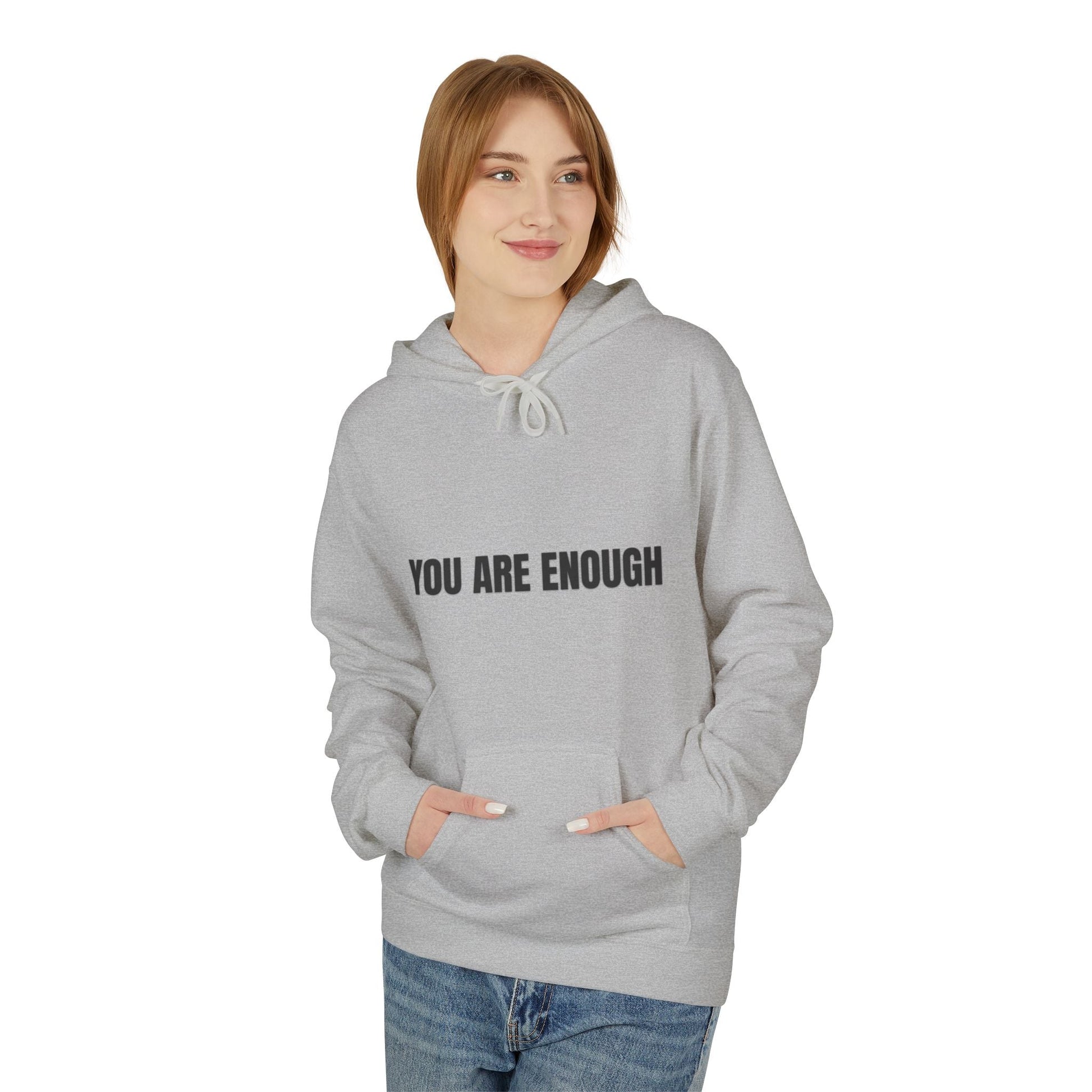 You Are Enough Hoodie – Inspirational Front & Back Quote Unisex Hoodie - JennyCool